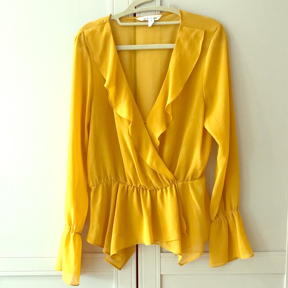 Mustard Yellow BCBG Blouse